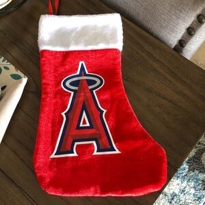 Angels Baseball Christmas Stocking